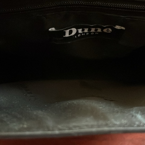 Dune London Leopard Black Half Calf Hair Bag Gold Closure - Picture 10 of 10